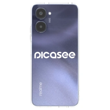 Picasee silikonska prozirna maskica za Realme 10 4G - Picasee - new logo - white