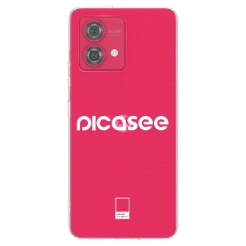 Picasee silikonska prozirna maskica za Motorola Moto G84 5G - Picasee - new logo - white