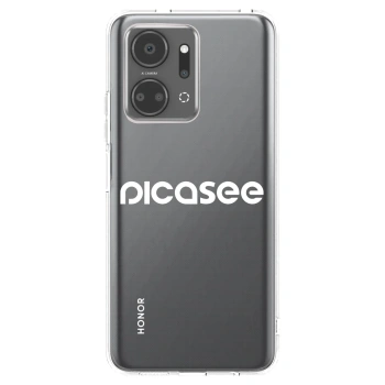 Picasee silikonska prozirna maskica za Honor X7a - Picasee - new logo - white