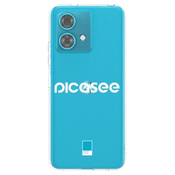 Picasee silikonska prozirna maskica za Motorola Edge 40 Neo - Picasee - new logo - white