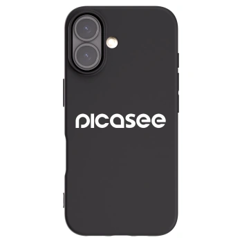 Picasee crna silikonska maskica za Apple iPhone 16 - Picasee - new logo - white