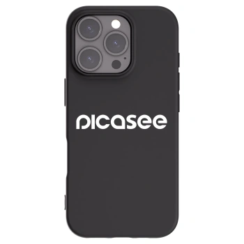 Picasee crna silikonska maskica za Apple iPhone 16 Pro - Picasee - new logo - white