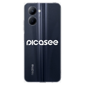 Picasee silikonska prozirna maskica za Realme C33 (2023) - Picasee - new logo - white