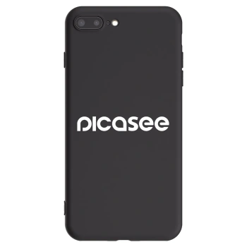 Picasee crna silikonska maskica za Apple iPhone 7 Plus - Picasee - new logo - white