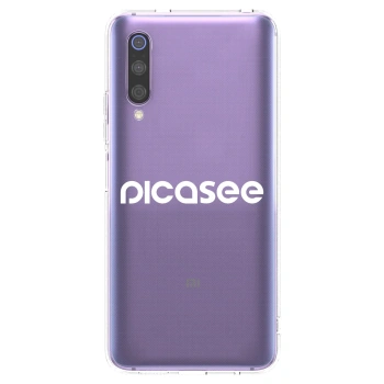 Picasee silikonska prozirna maskica za Xiaomi Mi 9 - Picasee - new logo - white