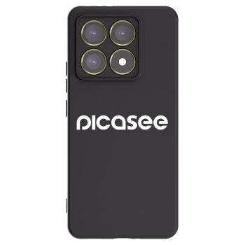 Picasee crna silikonska maskica za Xiaomi 14T - Picasee - new logo - white