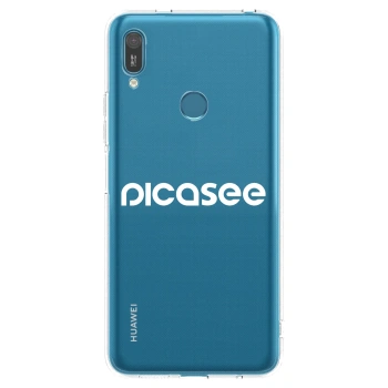 Picasee silikonska prozirna maskica za Huawei Y7 2019 - Picasee - new logo - white