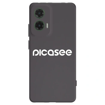 Picasee crna silikonska maskica za Motorola Moto G35 5G - Picasee - new logo - white