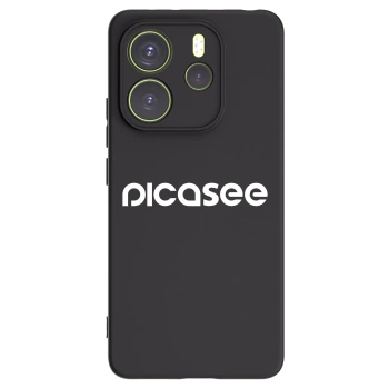 Picasee crna silikonska maskica za Xiaomi Redmi Note 14 4G - Picasee - new logo - white