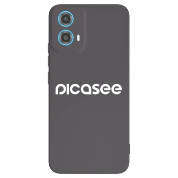 Picasee crna silikonska maskica za Motorola Moto G34 5G - Picasee - new logo - white