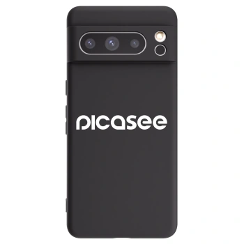 Picasee crna silikonska maskica za Google Pixel 8 Pro - Picasee - new logo - white