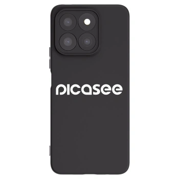 Picasee crna silikonska maskica za Honor X8c - Picasee - new logo - white