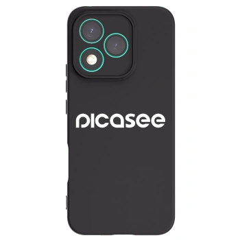 Picasee crna silikonska maskica za Honor 400 Lite 5G - Picasee - new logo - white