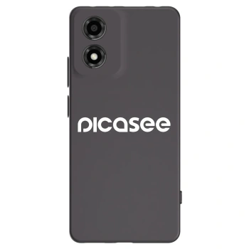Picasee crna silikonska maskica za Motorola Moto E14 - Picasee - new logo - white