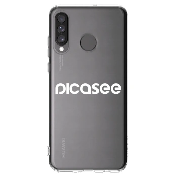 Picasee silikonska prozirna maskica za Huawei P30 Lite - Picasee - new logo - white