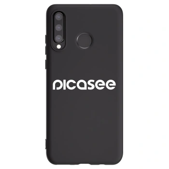 Picasee crna silikonska maskica za Huawei P30 Lite - Picasee - new logo - white
