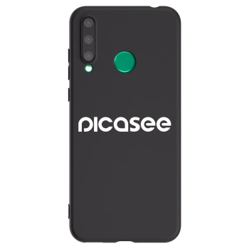 Picasee crna silikonska maskica za Honor 20 Lite - Picasee - new logo - white