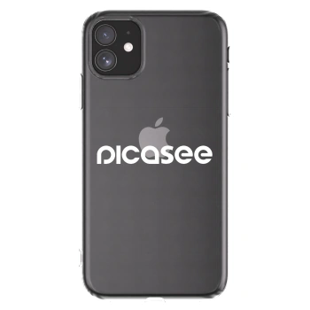 Picasee silikonska prozirna maskica za Apple iPhone 11 - Picasee - new logo - white