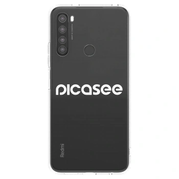 Picasee silikonska prozirna maskica za Xiaomi Redmi Note 8 - Picasee - new logo - white