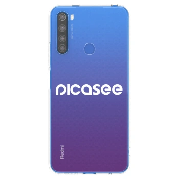 Picasee silikonska prozirna maskica za Xiaomi Redmi Note 8T - Picasee - new logo - white