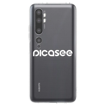 Picasee silikonska prozirna maskica za Xiaomi Mi Note 10 (Pro) - Picasee - new logo - white