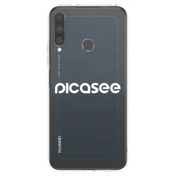 Picasee silikonska prozirna maskica za Huawei P40 Lite E - Picasee - new logo - white