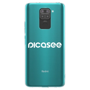 Picasee crna silikonska maskica za Xiaomi Redmi Note 9 - Picasee - new logo - white
