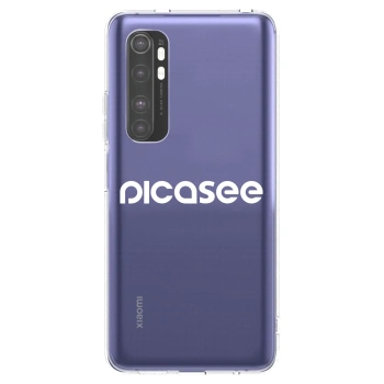 Picasee silikonska prozirna maskica za Xiaomi Mi Note 10 Lite - Picasee - new logo - white