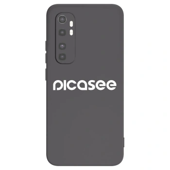 Picasee crna silikonska maskica za Xiaomi Mi Note 10 Lite - Picasee - new logo - white