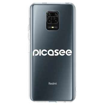 Picasee silikonska prozirna maskica za Xiaomi Redmi Note 9S - Picasee - new logo - white