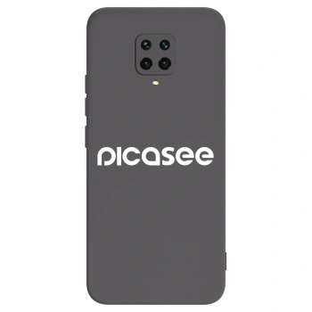 Picasee crna silikonska maskica za Xiaomi Redmi Note 9S - Picasee - new logo - white