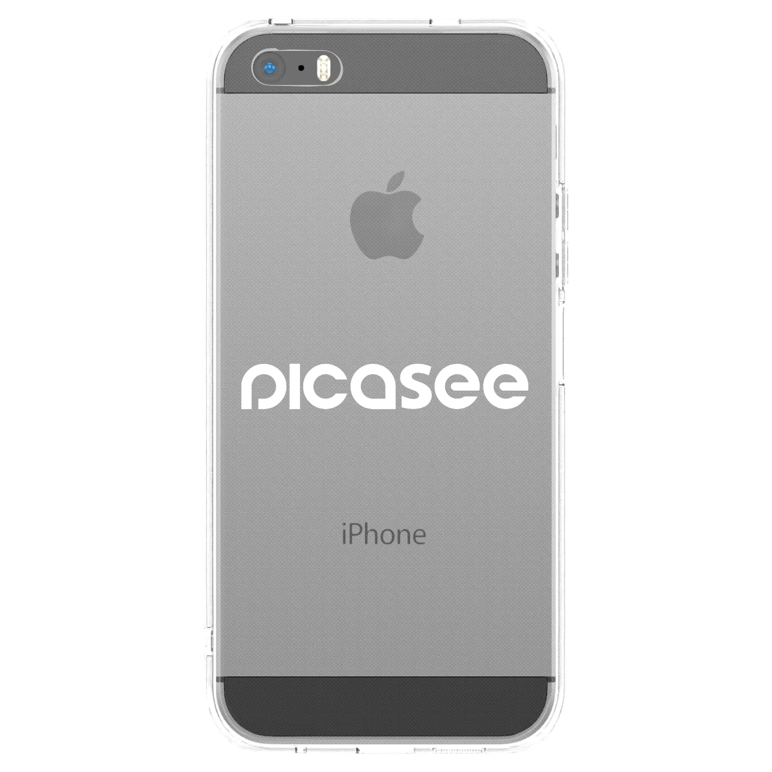 Picasee silikonska prozirna maskica za Apple iPhone 5/5S/SE - Picasee - new logo - white