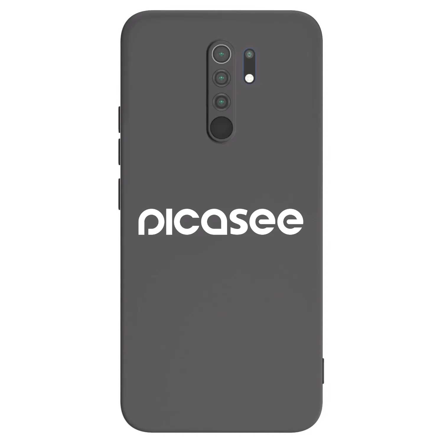 Picasee crna silikonska maskica za Xiaomi Redmi 9 - Picasee - new logo - white