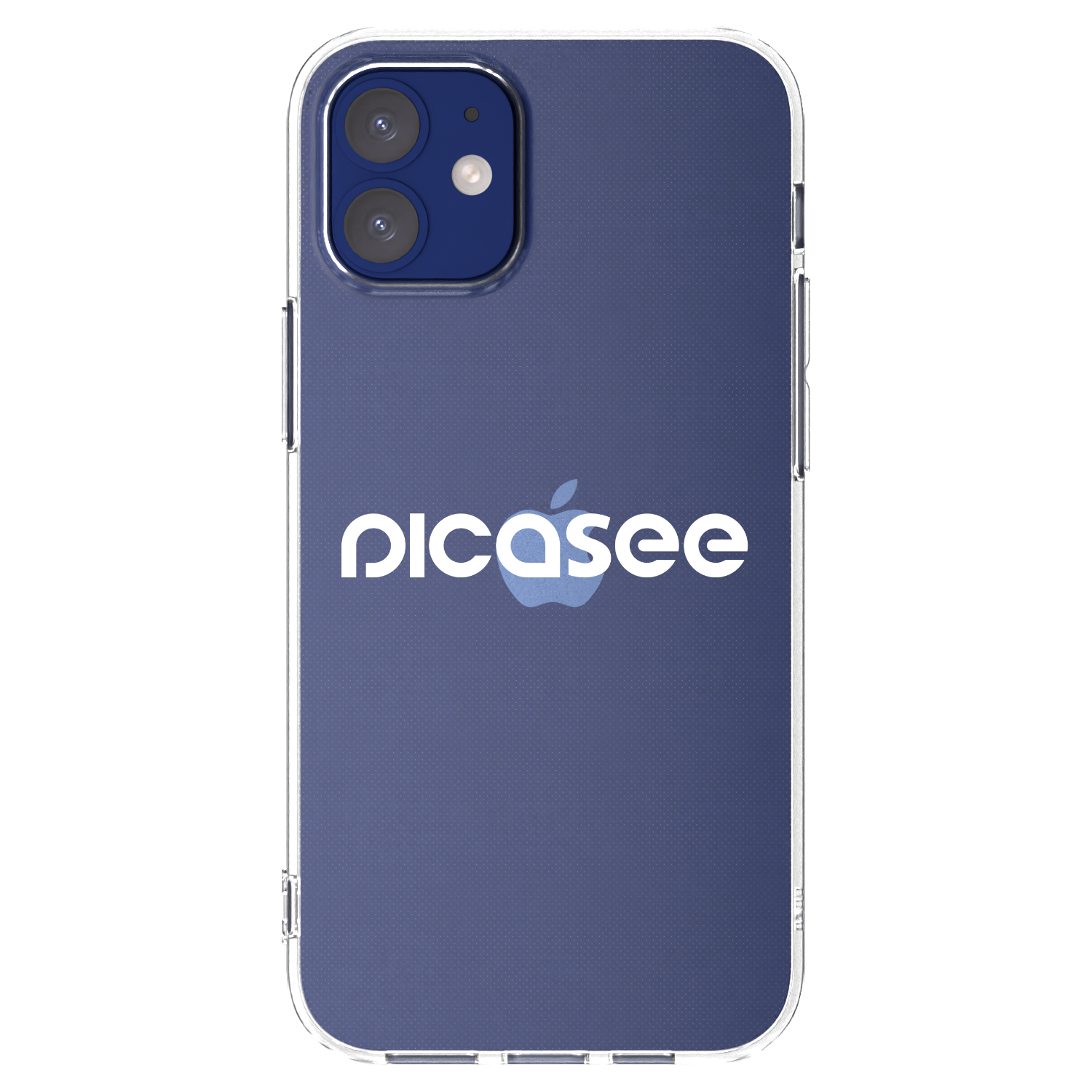 Picasee silikonska prozirna maskica za Apple iPhone 12 mini - Picasee - new logo - white