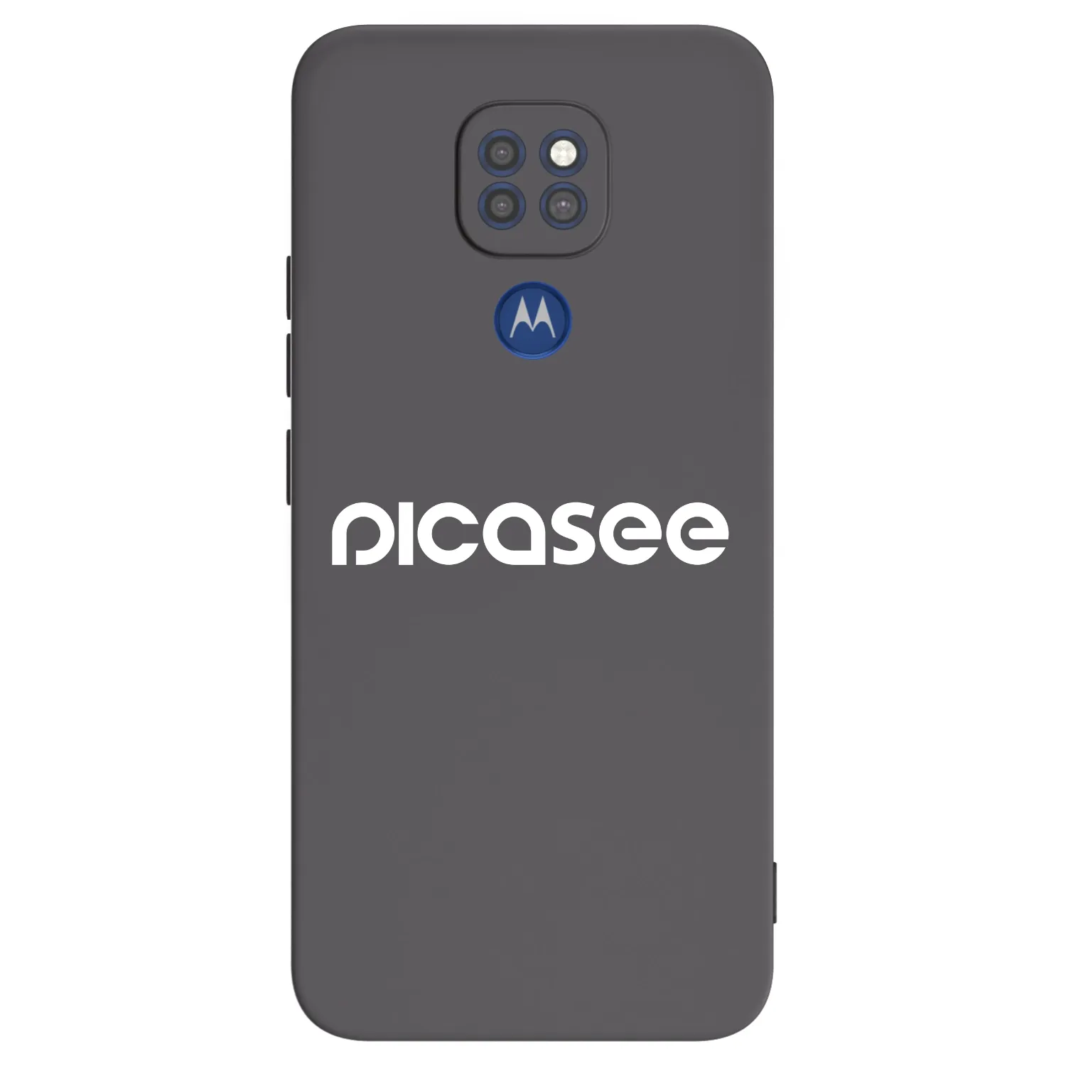 Picasee crna silikonska maskica za Motorola Moto G9 Play - Picasee - new logo - white