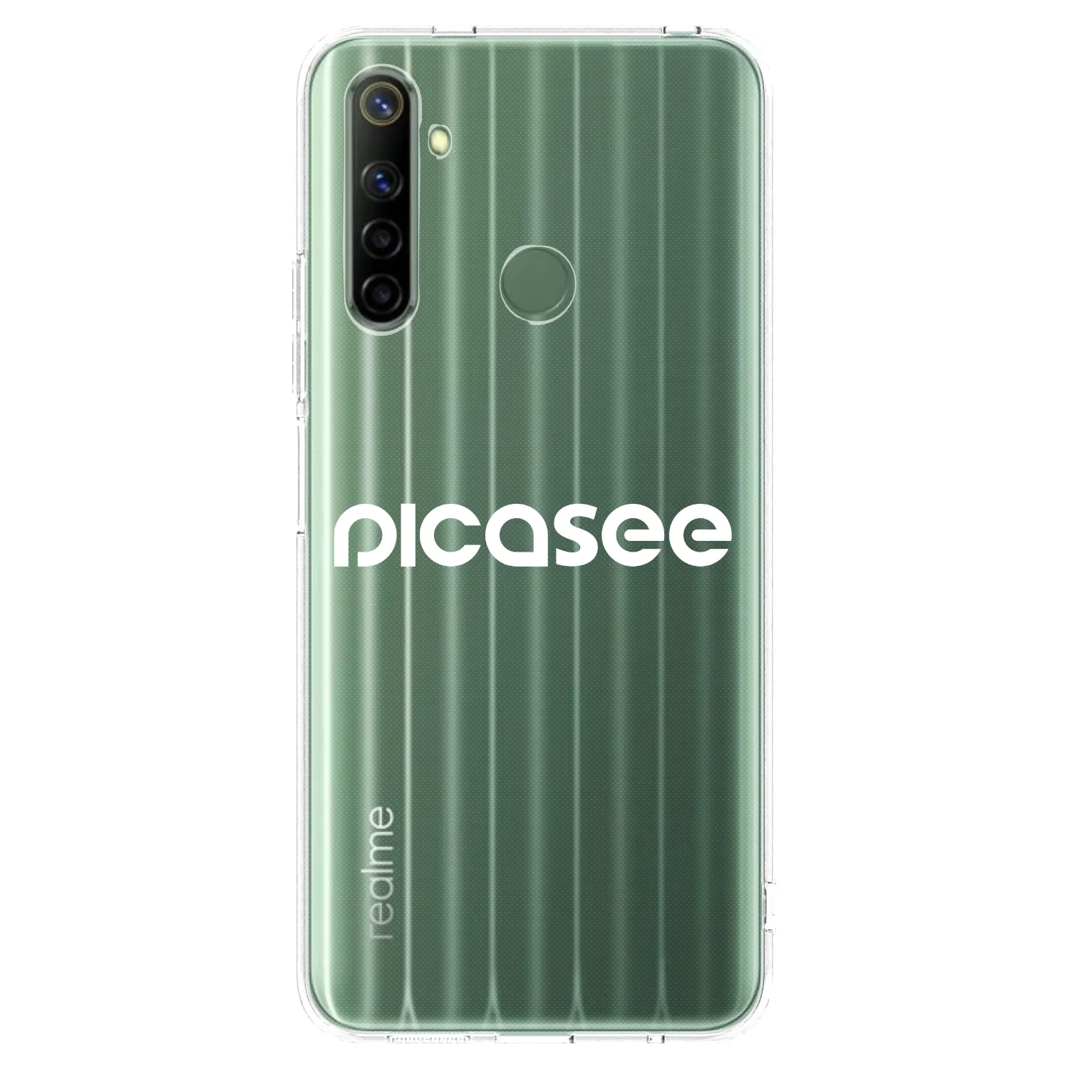 Picasee silikonska prozirna maskica za Realme 6i - Picasee - new logo - white