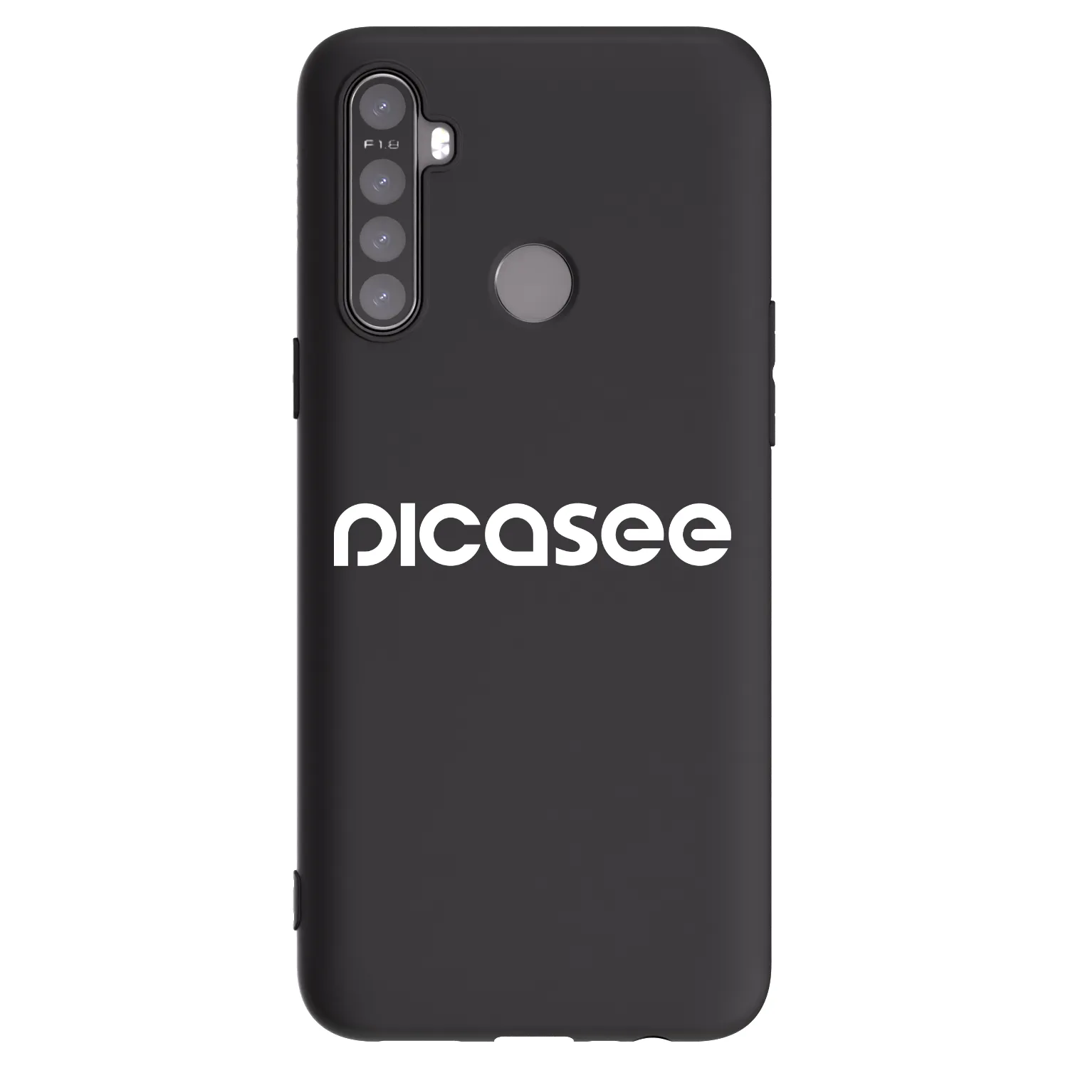 Picasee crna silikonska maskica za Realme 6i - Picasee - new logo - white