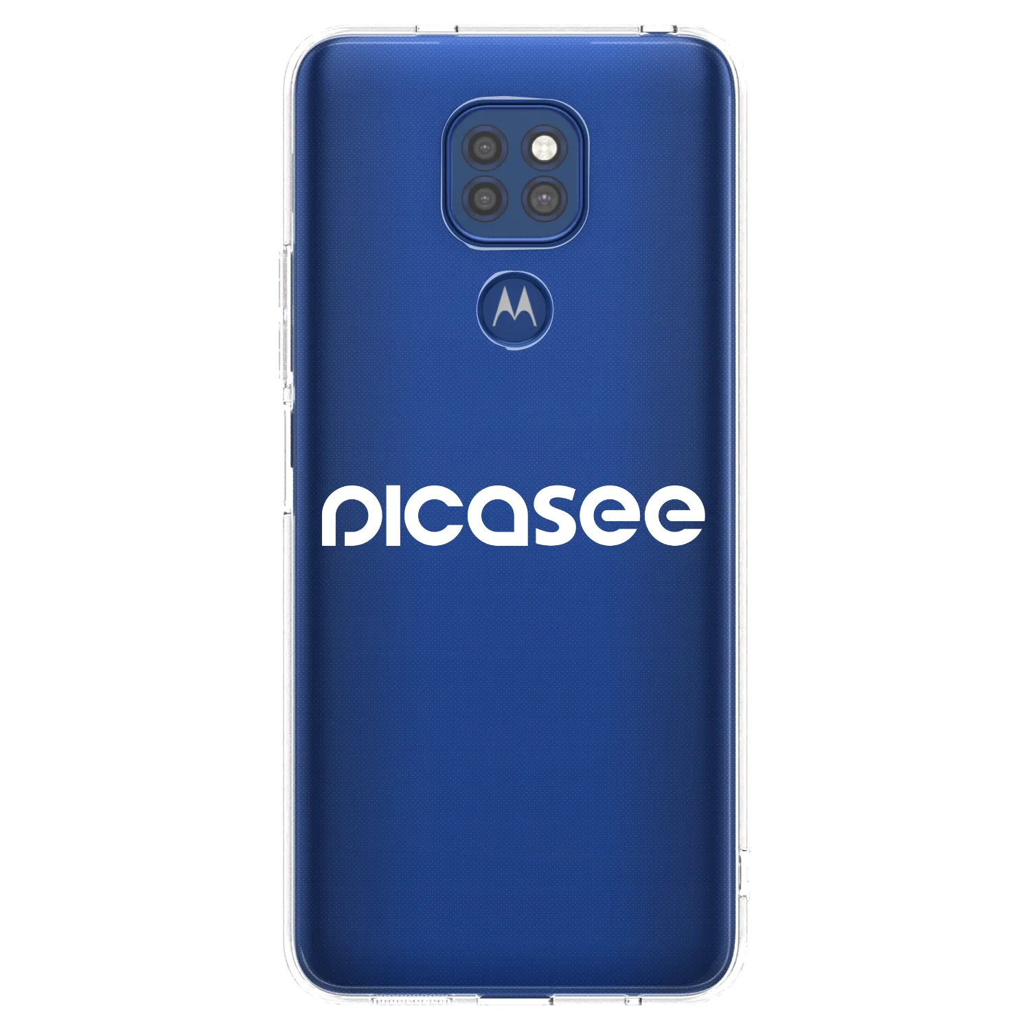 Picasee silikonska prozirna maskica za Motorola Moto G9 Play - Picasee - new logo - white