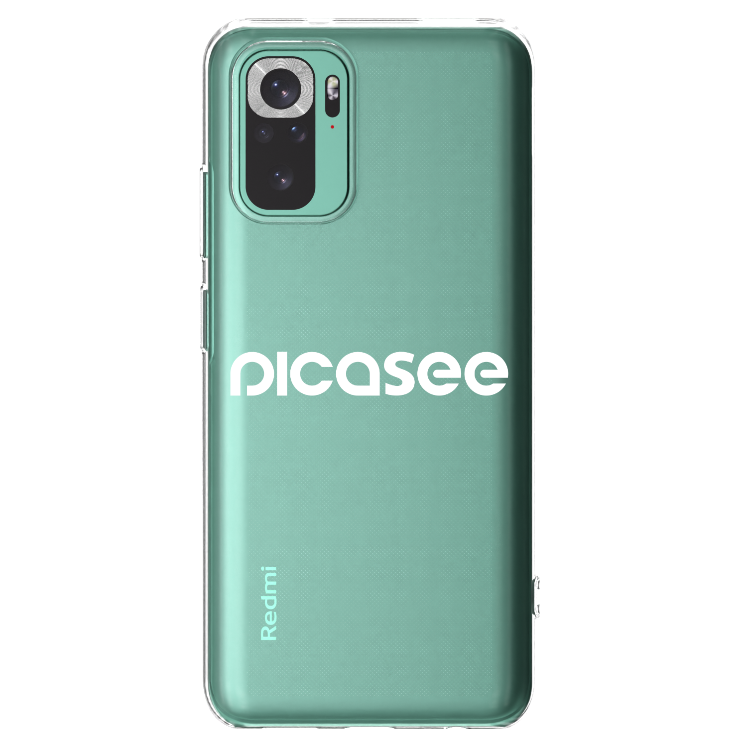 Picasee silikonska prozirna maskica za Xiaomi Redmi Note 10 Pro - Picasee - new logo - white