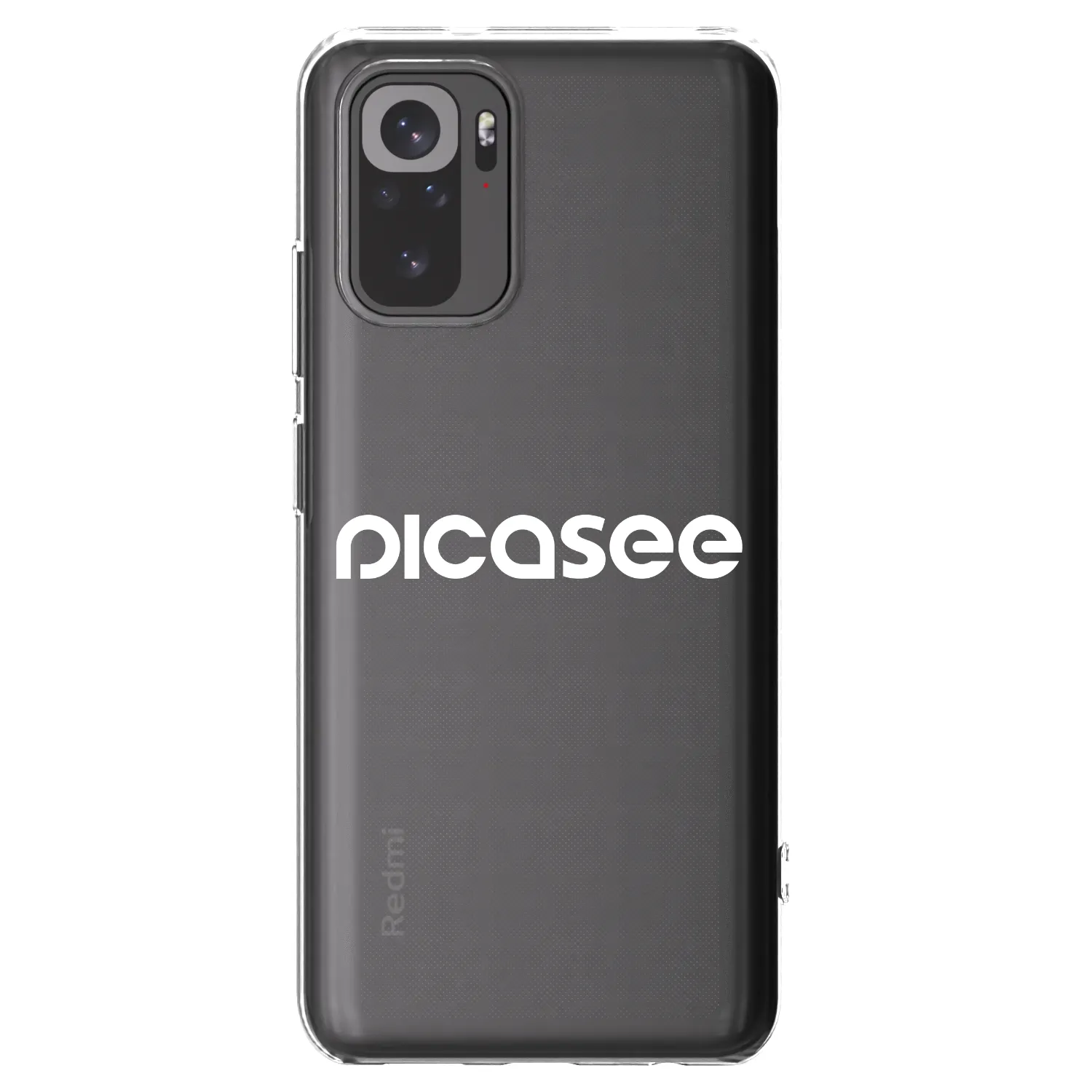 Picasee silikonska prozirna maskica za Xiaomi Redmi Note 10S - Picasee - new logo - white