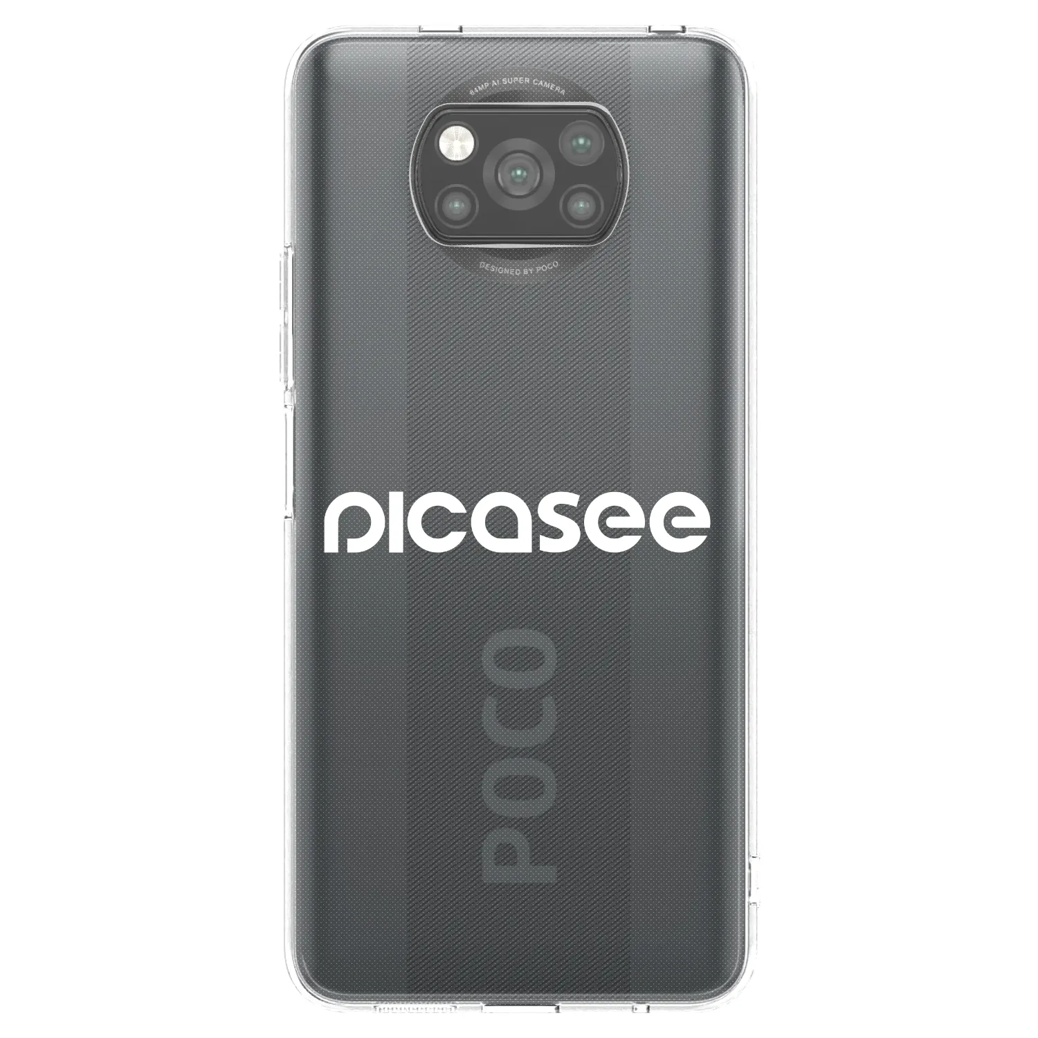Picasee crna silikonska maskica za Xiaomi Poco X3 Pro - Picasee - new logo - white