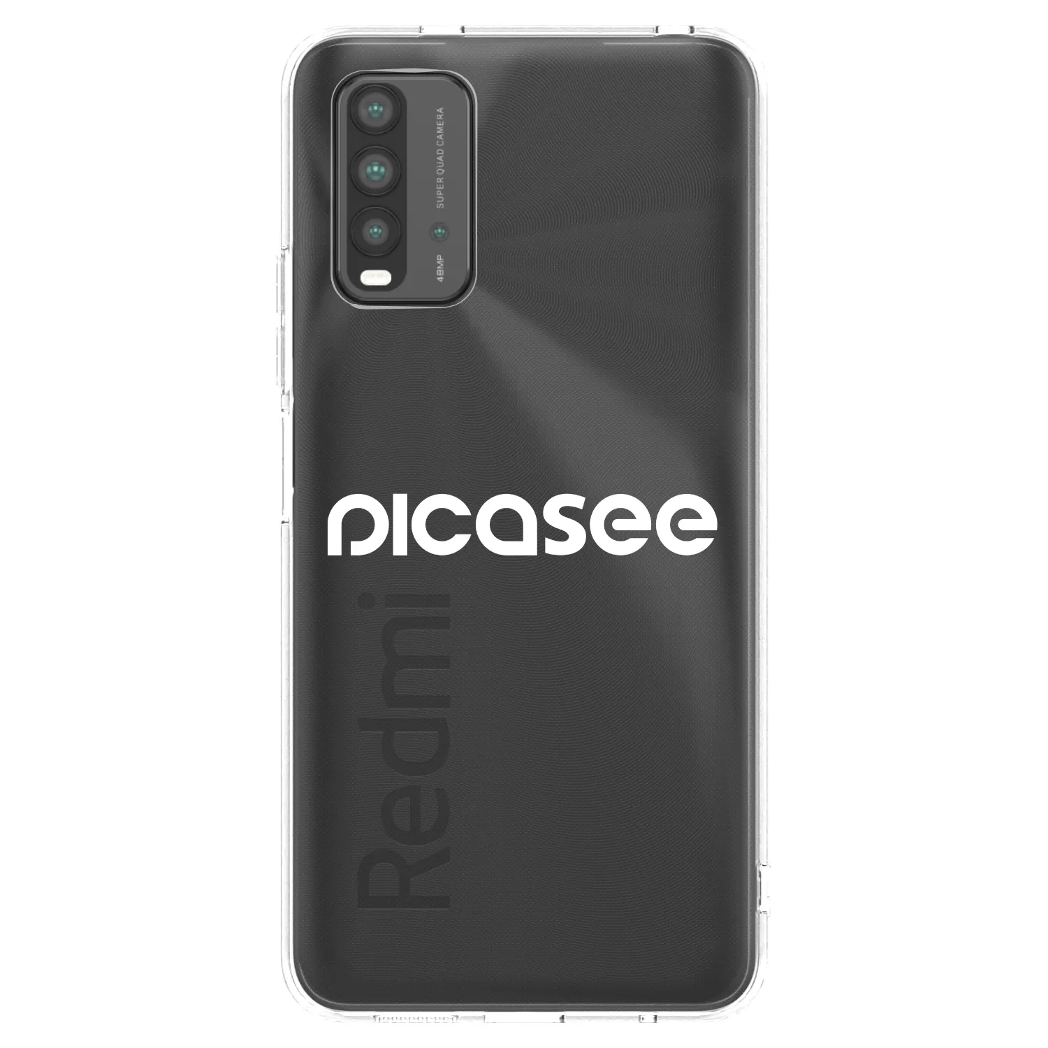 Picasee silikonska prozirna maskica za Xiaomi Redmi 9T - Picasee - new logo - white