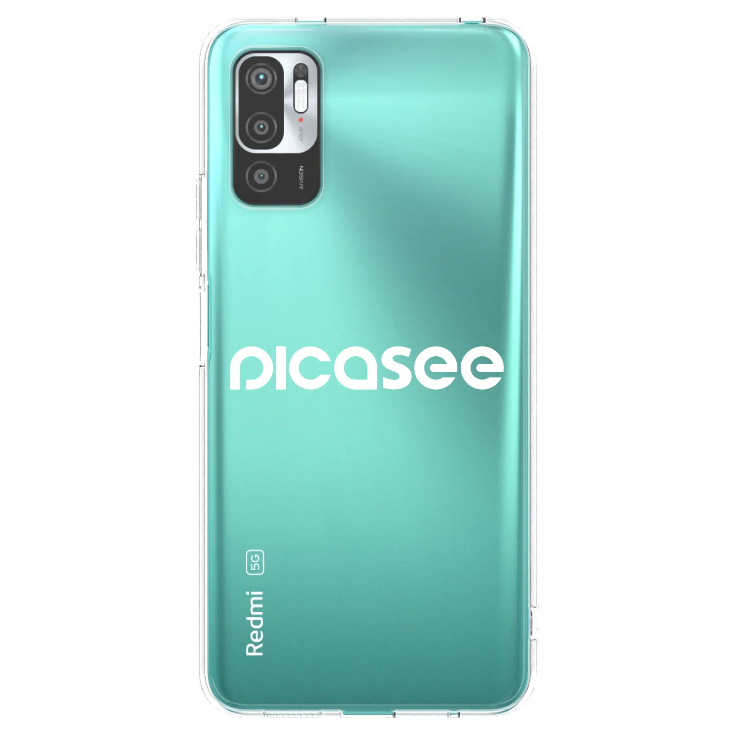 Picasee silikonska prozirna maskica za Xiaomi Redmi Note 10 5G - Picasee - new logo - white