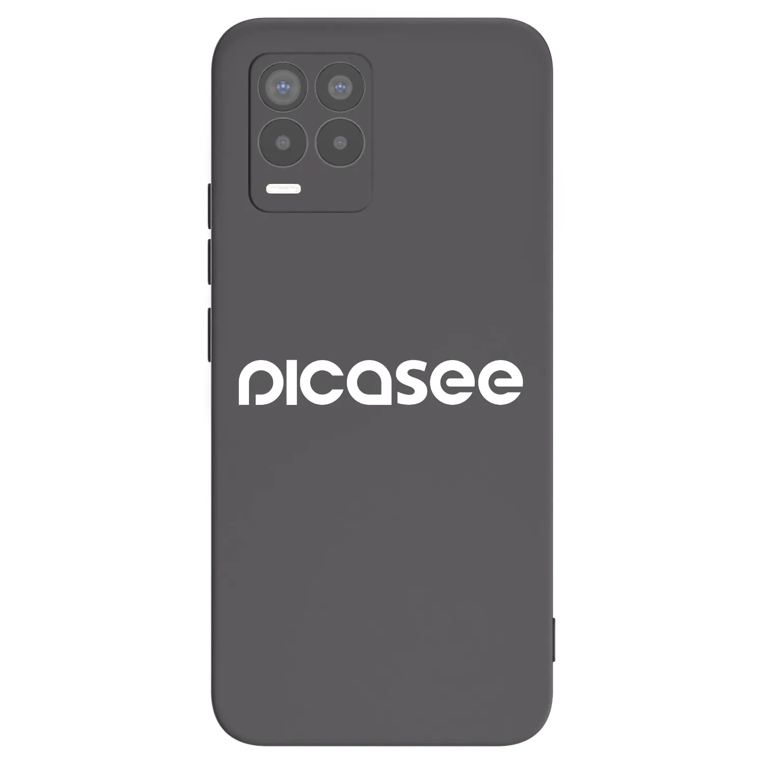 Picasee crna silikonska maskica za Realme 8 Pro - Picasee - new logo - white