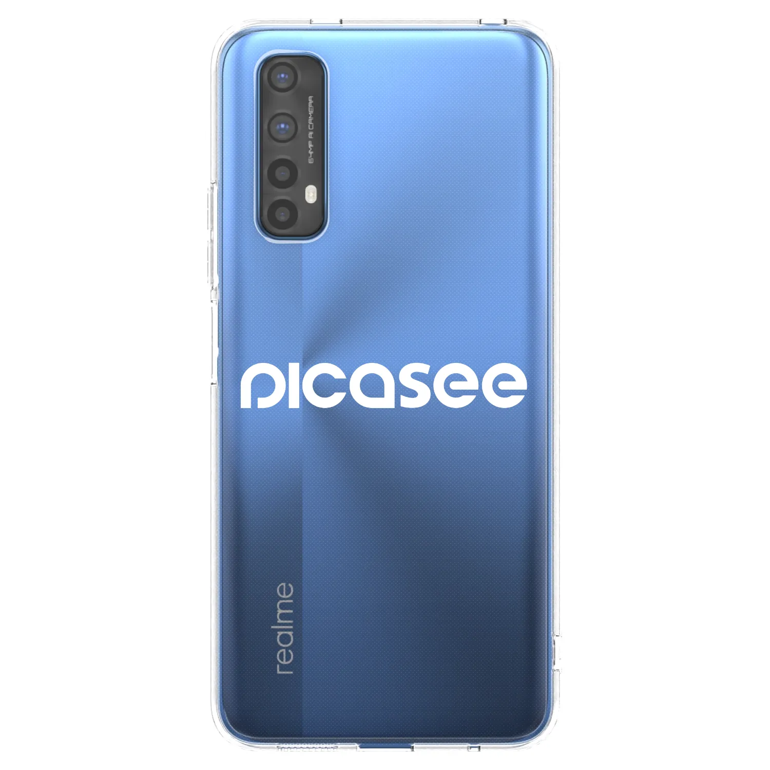 Picasee silikonska prozirna maskica za Realme 7 - Picasee - new logo - white