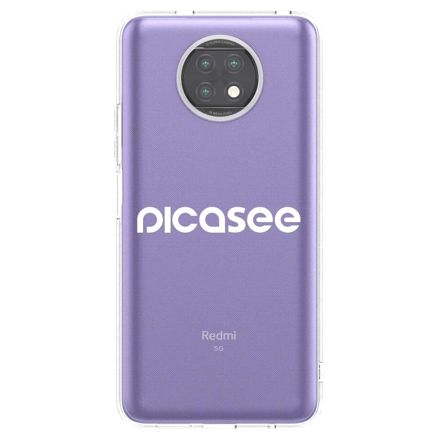 Picasee silikonska prozirna maskica za Xiaomi Redmi Note 9T - Picasee - new logo - white