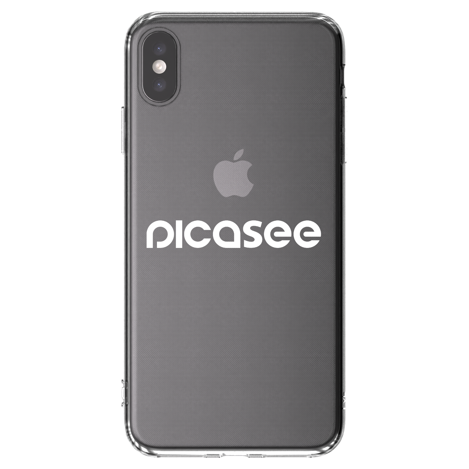 Picasee silikonska prozirna maskica za Apple iPhone XS Max - Picasee - new logo - white