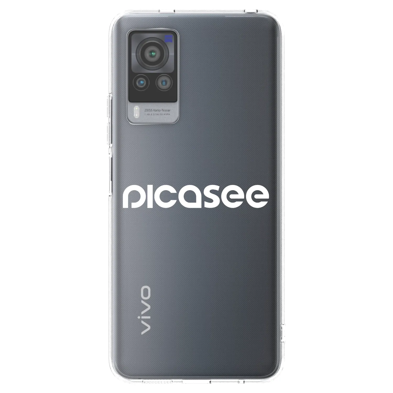 Picasee silikonska prozirna maskica za Vivo X60 Pro 5G - Picasee - new logo - white