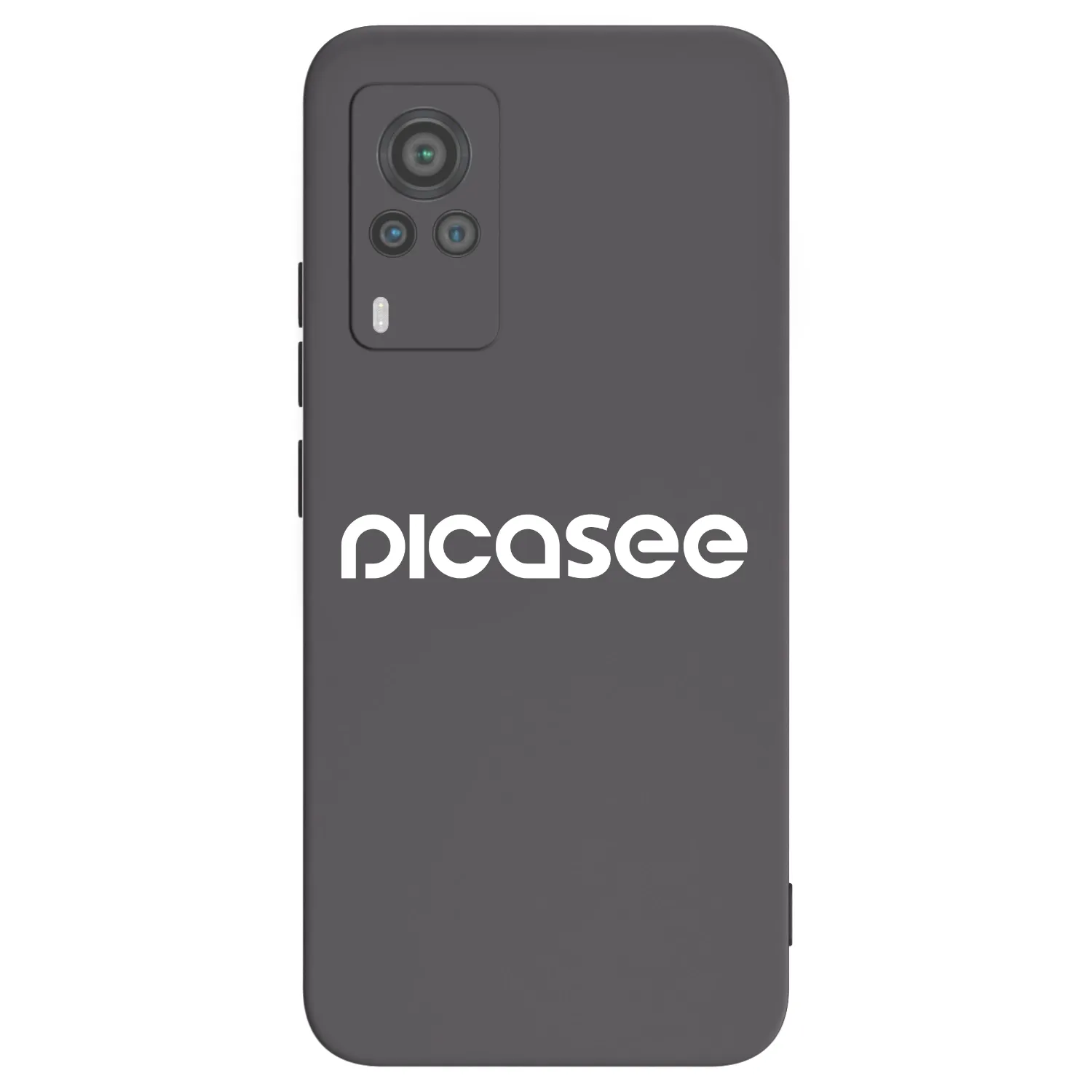Picasee crna silikonska maskica za Vivo X60 Pro 5G - Picasee - new logo - white