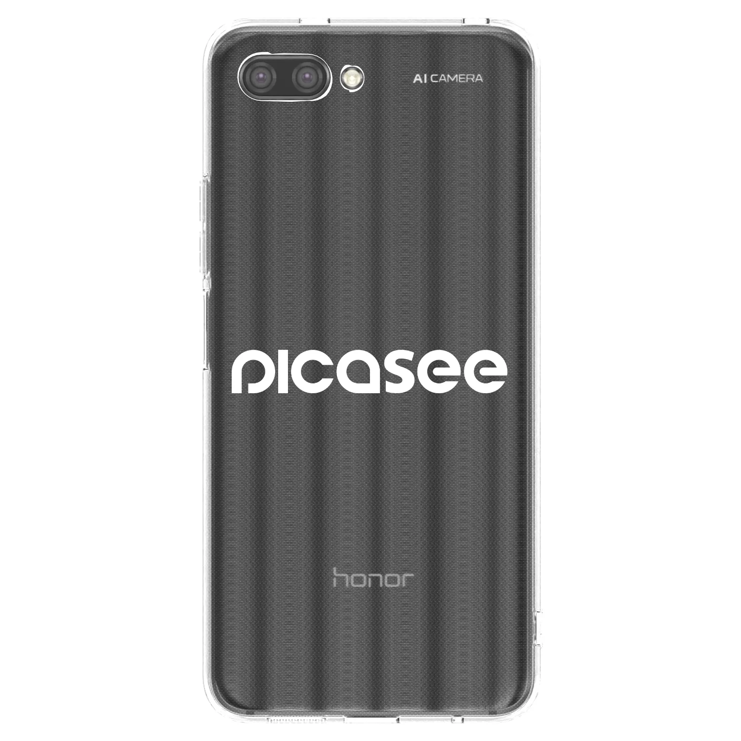 Picasee silikonska prozirna maskica za Honor 10 - Picasee - new logo - white